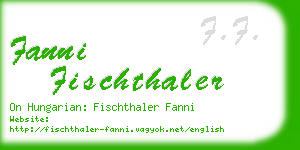 fanni fischthaler business card